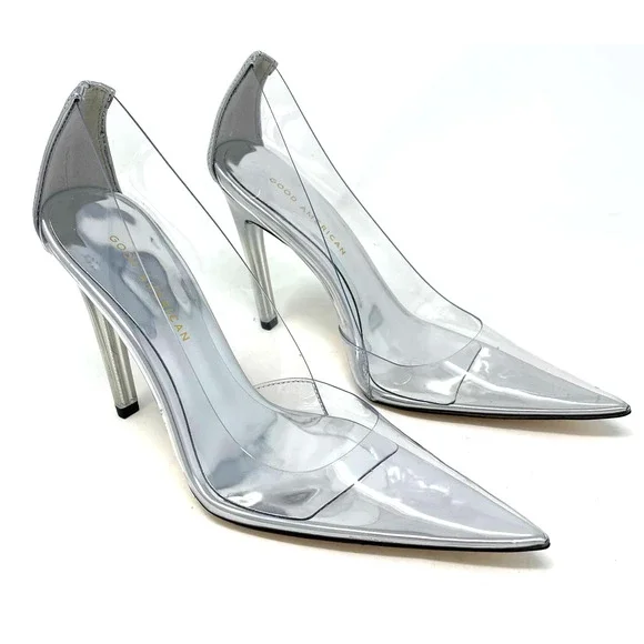 Good American Cinder-Rella Pumps Size 8 Glass GA275PB-X - Picture 2 of 10